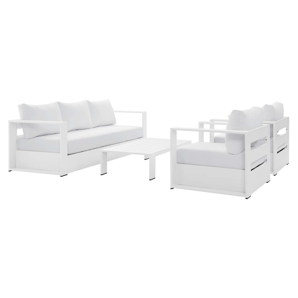EEI-5749 Tahoe 4-Piece Outdoor Patio Powder-Coated Aluminum Set by Modway