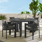 EEI-7060 Tahoe 5-Piece Outdoor Patio Aluminum Dining Set by Modway