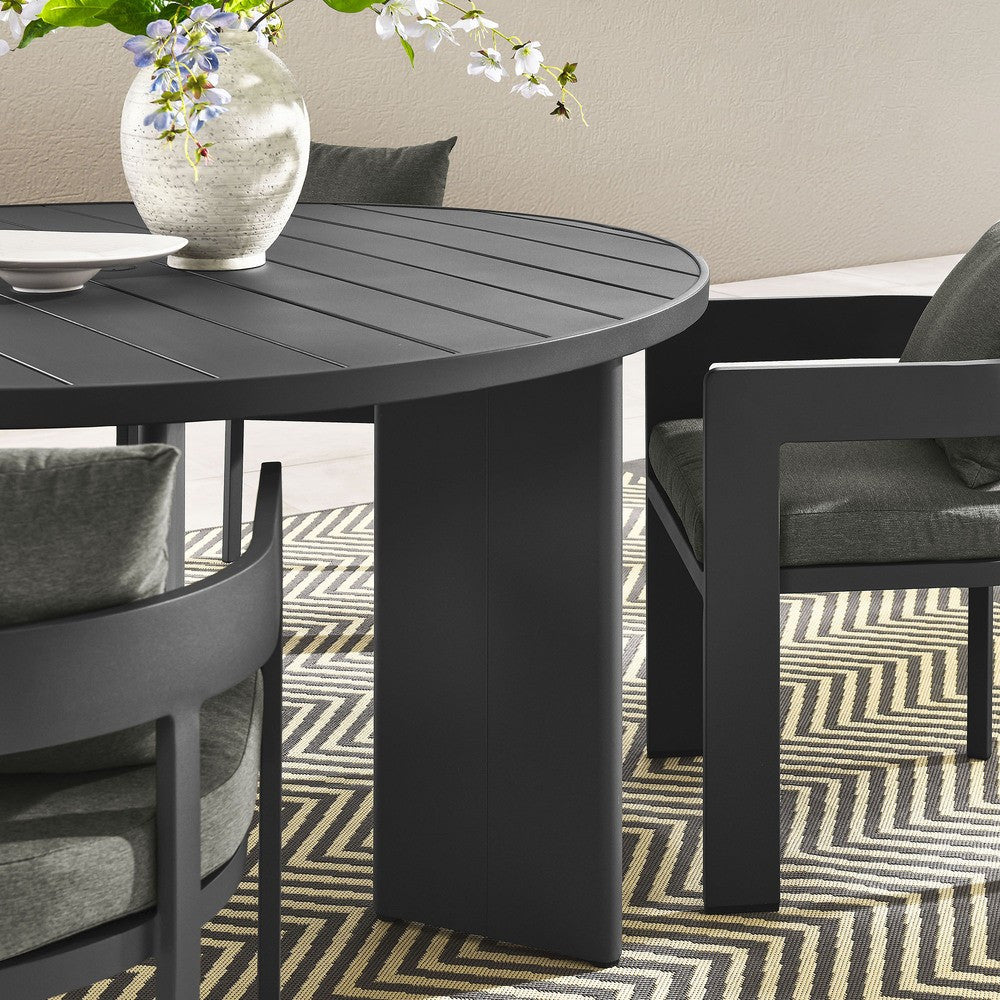 EEI-7060 Tahoe 5-Piece Outdoor Patio Aluminum Dining Set by Modway