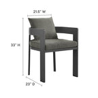 EEI-7060 Tahoe 5-Piece Outdoor Patio Aluminum Dining Set by Modway