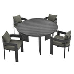 EEI-7060 Tahoe 5-Piece Outdoor Patio Aluminum Dining Set by Modway