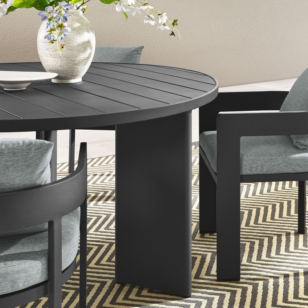 EEI-7060 Tahoe 5-Piece Outdoor Patio Aluminum Dining Set by Modway