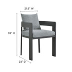 EEI-7060 Tahoe 5-Piece Outdoor Patio Aluminum Dining Set by Modway