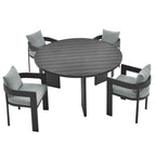 EEI-7060 Tahoe 5-Piece Outdoor Patio Aluminum Dining Set by Modway