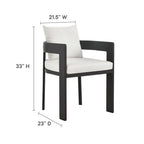 EEI-7060 Tahoe 5-Piece Outdoor Patio Aluminum Dining Set by Modway