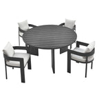 EEI-7060 Tahoe 5-Piece Outdoor Patio Aluminum Dining Set by Modway