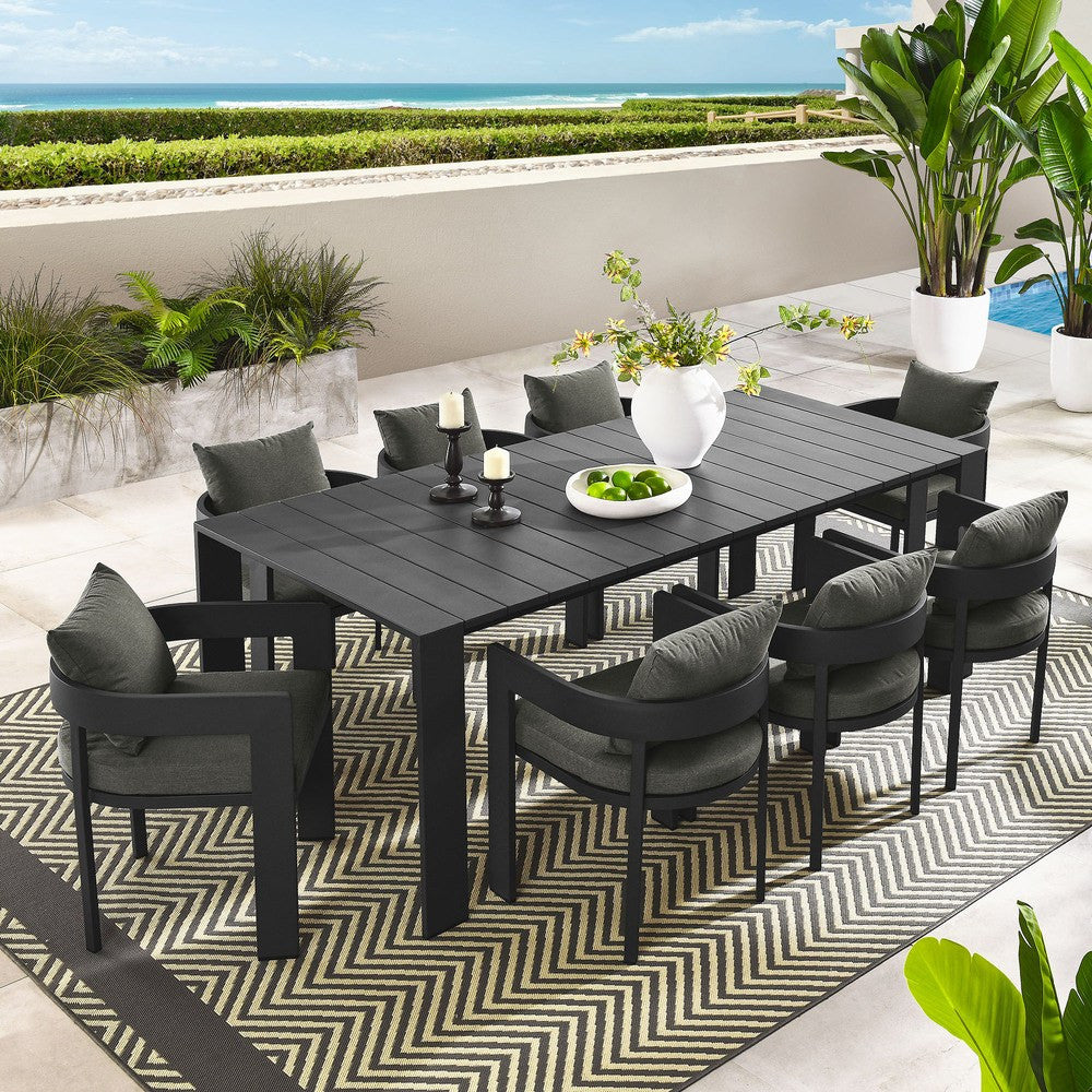 EEI-7059 Tahoe 9-Piece Outdoor Patio Aluminum Dining Set by Modway