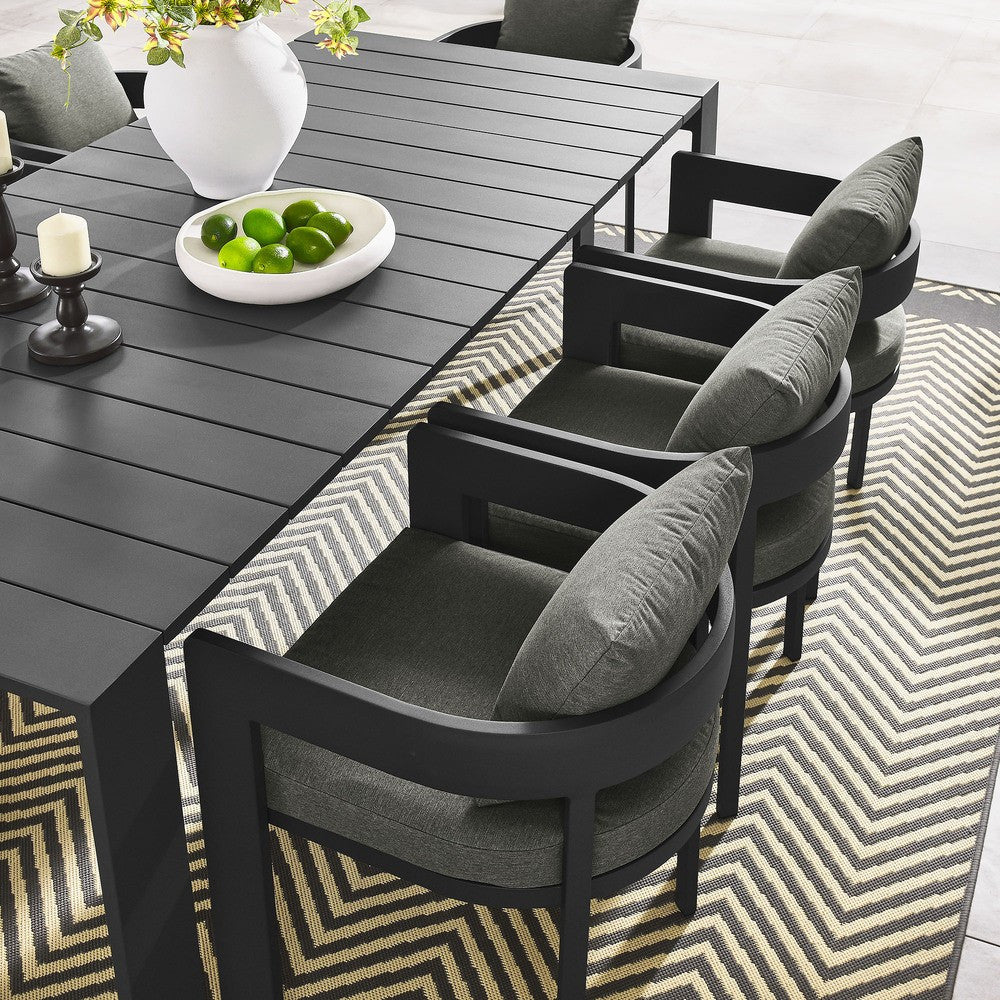 EEI-7059 Tahoe 9-Piece Outdoor Patio Aluminum Dining Set by Modway