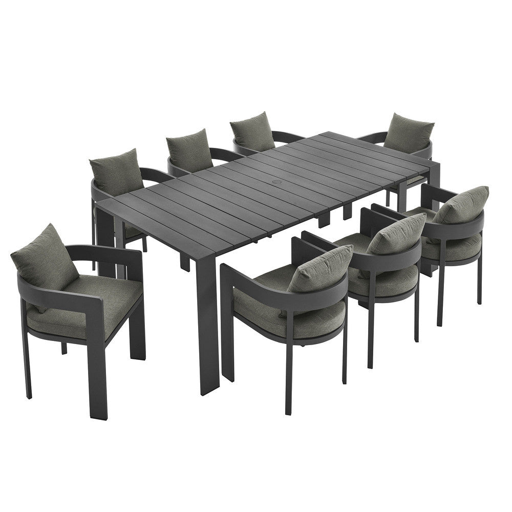 EEI-7059 Tahoe 9-Piece Outdoor Patio Aluminum Dining Set by Modway