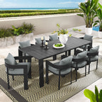 EEI-7059 Tahoe 9-Piece Outdoor Patio Aluminum Dining Set by Modway