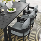 EEI-7059 Tahoe 9-Piece Outdoor Patio Aluminum Dining Set by Modway