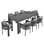 EEI-7059 Tahoe 9-Piece Outdoor Patio Aluminum Dining Set by Modway