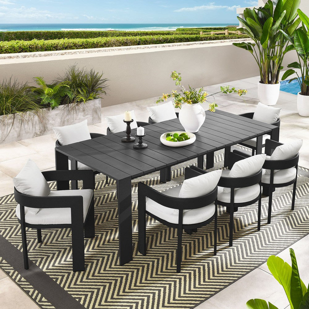 EEI-7059 Tahoe 9-Piece Outdoor Patio Aluminum Dining Set by Modway