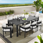 EEI-7059 Tahoe 9-Piece Outdoor Patio Aluminum Dining Set by Modway