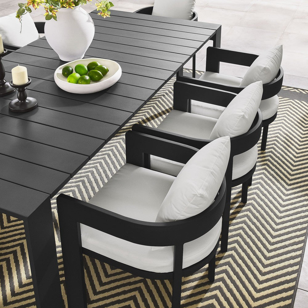 EEI-7059 Tahoe 9-Piece Outdoor Patio Aluminum Dining Set by Modway