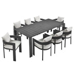 EEI-7059 Tahoe 9-Piece Outdoor Patio Aluminum Dining Set by Modway