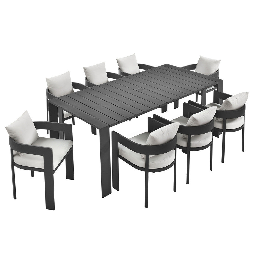 EEI-7059 Tahoe 9-Piece Outdoor Patio Aluminum Dining Set by Modway