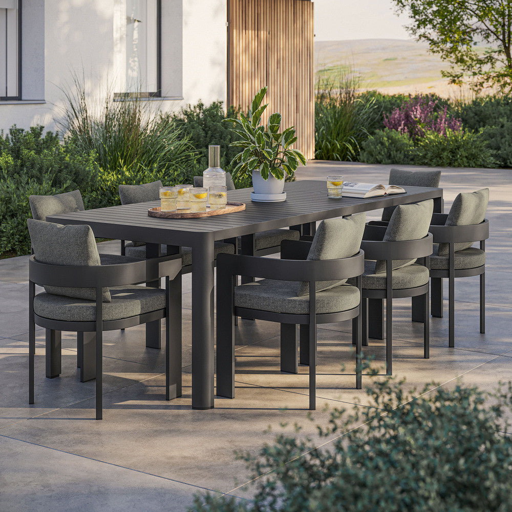 Modway Tahoe 9-Piece Outdoor Patio Aluminum Dining Set With Extendable Table by Modway-EEI-7295