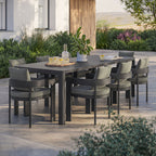 Modway Tahoe 9-Piece Outdoor Patio Aluminum Dining Set With Extendable Table by Modway-EEI-7295