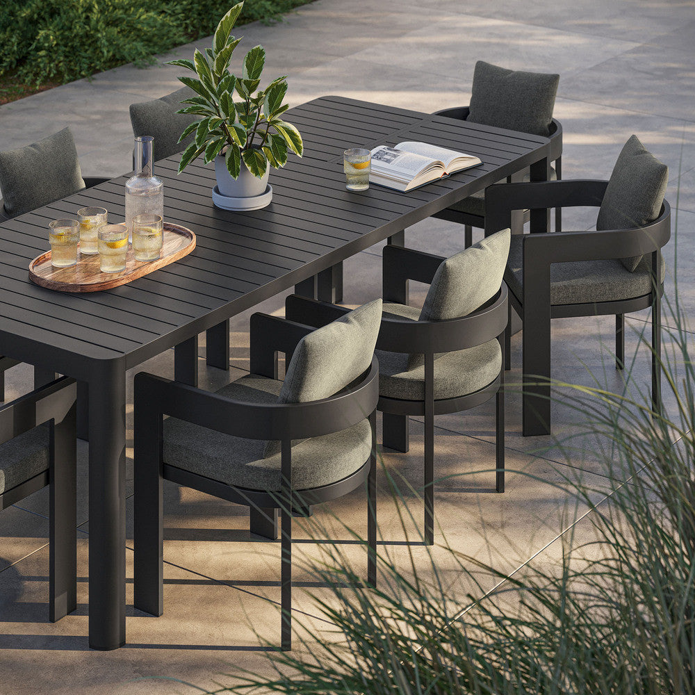 Modway Tahoe 9-Piece Outdoor Patio Aluminum Dining Set With Extendable Table by Modway-EEI-7295