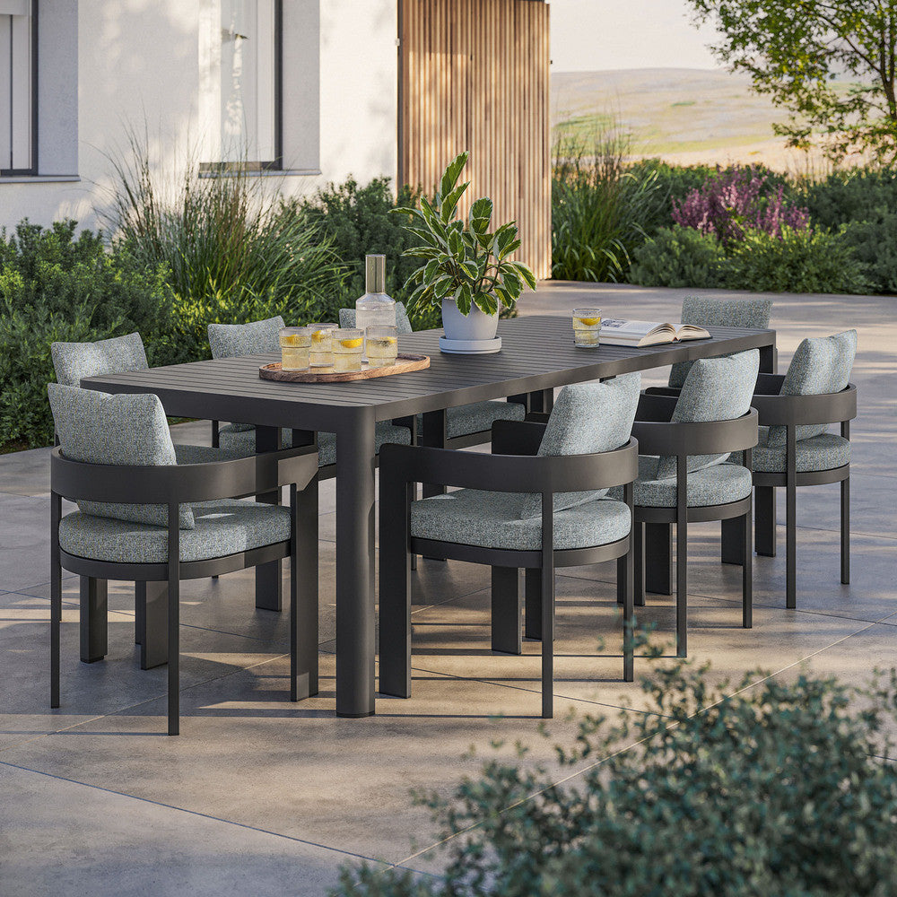Modway Tahoe 9-Piece Outdoor Patio Aluminum Dining Set With Extendable Table by Modway-EEI-7295