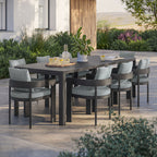 Modway Tahoe 9-Piece Outdoor Patio Aluminum Dining Set With Extendable Table by Modway-EEI-7295