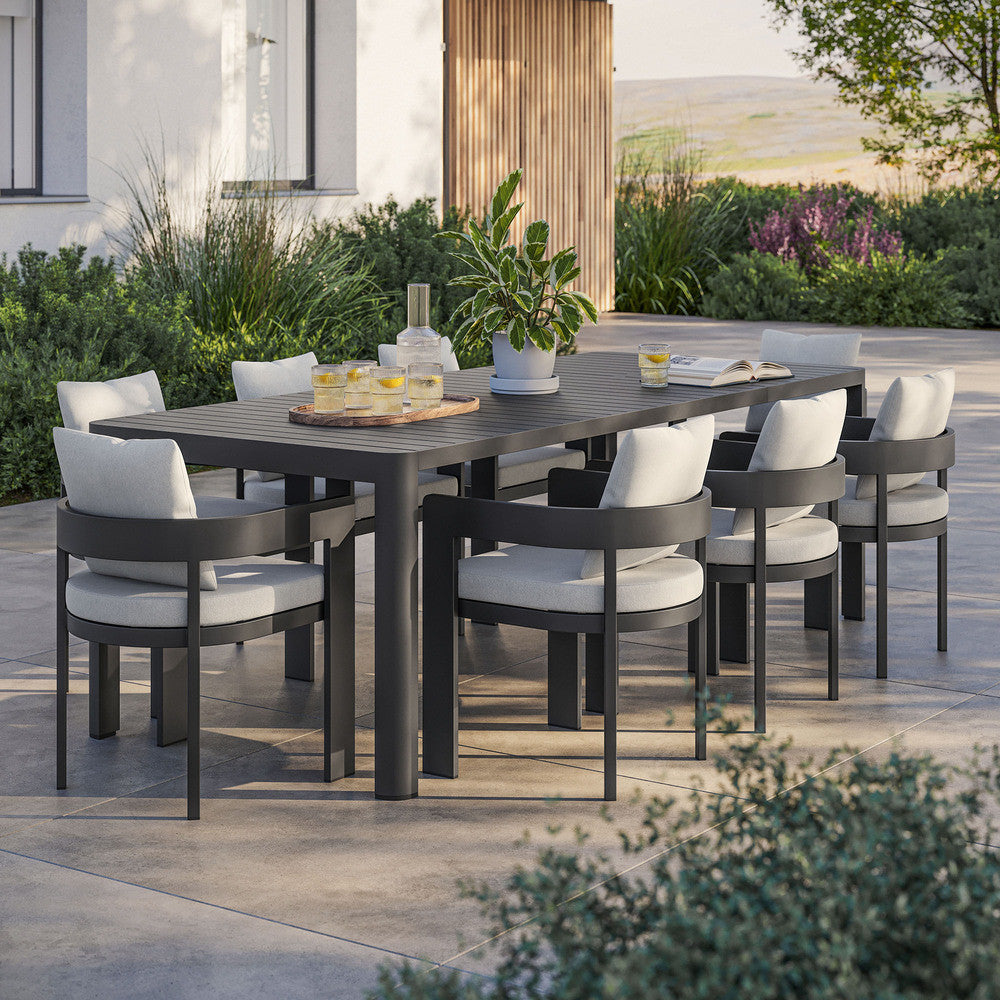 Modway Tahoe 9-Piece Outdoor Patio Aluminum Dining Set With Extendable Table by Modway-EEI-7295