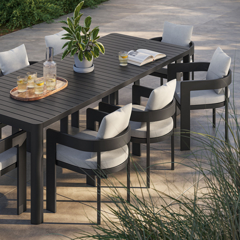 Modway Tahoe 9-Piece Outdoor Patio Aluminum Dining Set With Extendable Table by Modway-EEI-7295