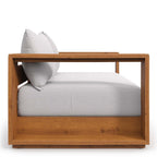 Modway EEI-6783-NAT-LGR Tahoe Acacia Wood Outdoor Patio Acacia Wood Loveseat - Natural Light Gray