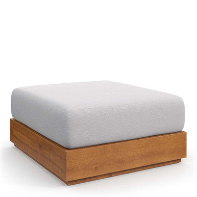 Modway EEI-6785-NAT-LGR Tahoe Outdoor Patio Acacia Wood Ottoman - Natural Light Gray