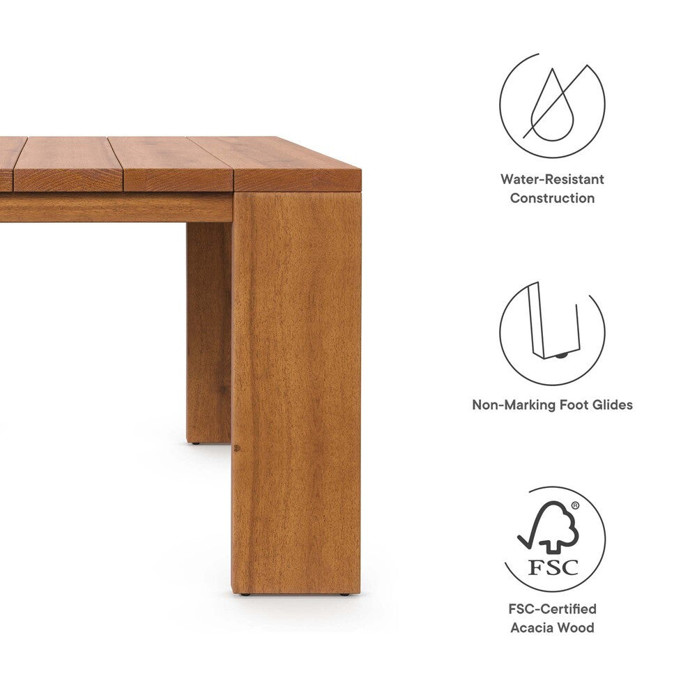 EEI-6787-NAT Tahoe Outdoor Patio Acacia Wood Side Table by Modway