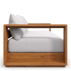 Modway EEI-6784-NAT-LGR Tahoe Outdoor Patio Acacia Wood Sofa - Natural Light Gray