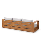 Modway EEI-6784-NAT-LGR Tahoe Outdoor Patio Acacia Wood Sofa - Natural Light Gray