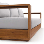 Modway EEI-6784-NAT-LGR Tahoe Outdoor Patio Acacia Wood Sofa - Natural Light Gray