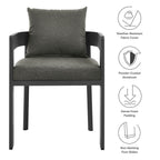 EEI-7053 Tahoe Outdoor Patio Aluminum Dining Chair by Modway