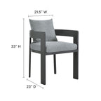 EEI-7053 Tahoe Outdoor Patio Aluminum Dining Chair by Modway
