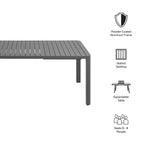 Modway Tahoe Outdoor Patio Aluminum Extendable Dining Table by Modway-EEI-7236-GRY