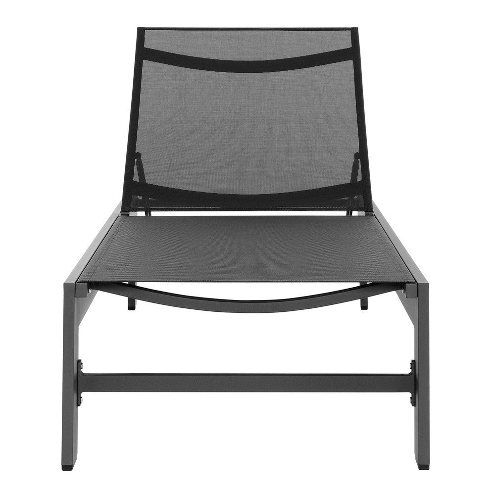 Modway Tahoe Outdoor Patio Mesh and Aluminum Chaise Lounge by Modway-EEI-7235-GRY