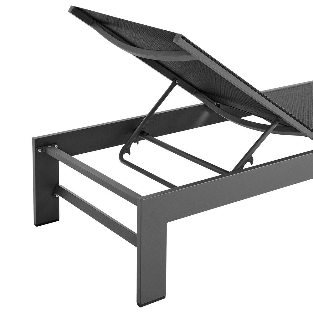 Modway Tahoe Outdoor Patio Mesh and Aluminum Chaise Lounge by Modway-EEI-7235-GRY