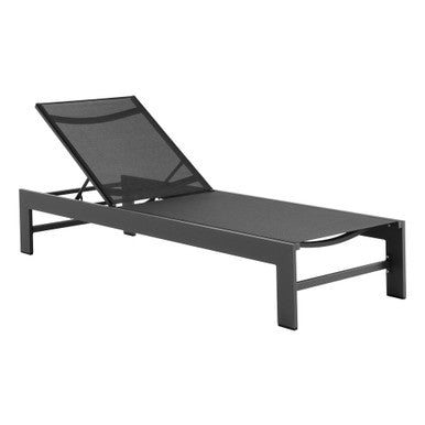 Modway EEI-7235-GRY Tahoe Outdoor Patio Mesh and Aluminum Chaise Lounge Gray