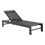 Modway EEI-7235-GRY Tahoe Outdoor Patio Mesh and Aluminum Chaise Lounge Gray