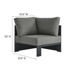 EEI-6631 Tahoe Outdoor Patio Powder-Coated Aluminum Modular Corner Chair by Modway