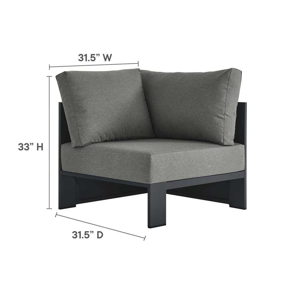 EEI-6631 Tahoe Outdoor Patio Powder-Coated Aluminum Modular Corner Chair by Modway