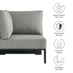 EEI-6631 Tahoe Outdoor Patio Powder-Coated Aluminum Modular Corner Chair by Modway