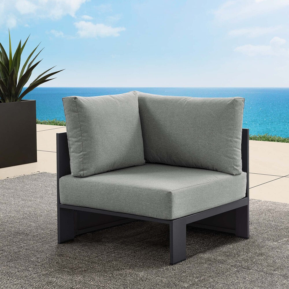 EEI-6631 Tahoe Outdoor Patio Powder-Coated Aluminum Modular Corner Chair by Modway