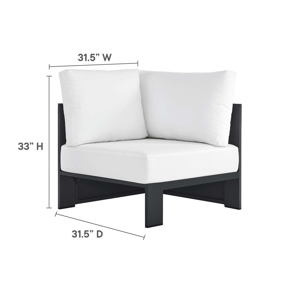 EEI-6631 Tahoe Outdoor Patio Powder-Coated Aluminum Modular Corner Chair by Modway