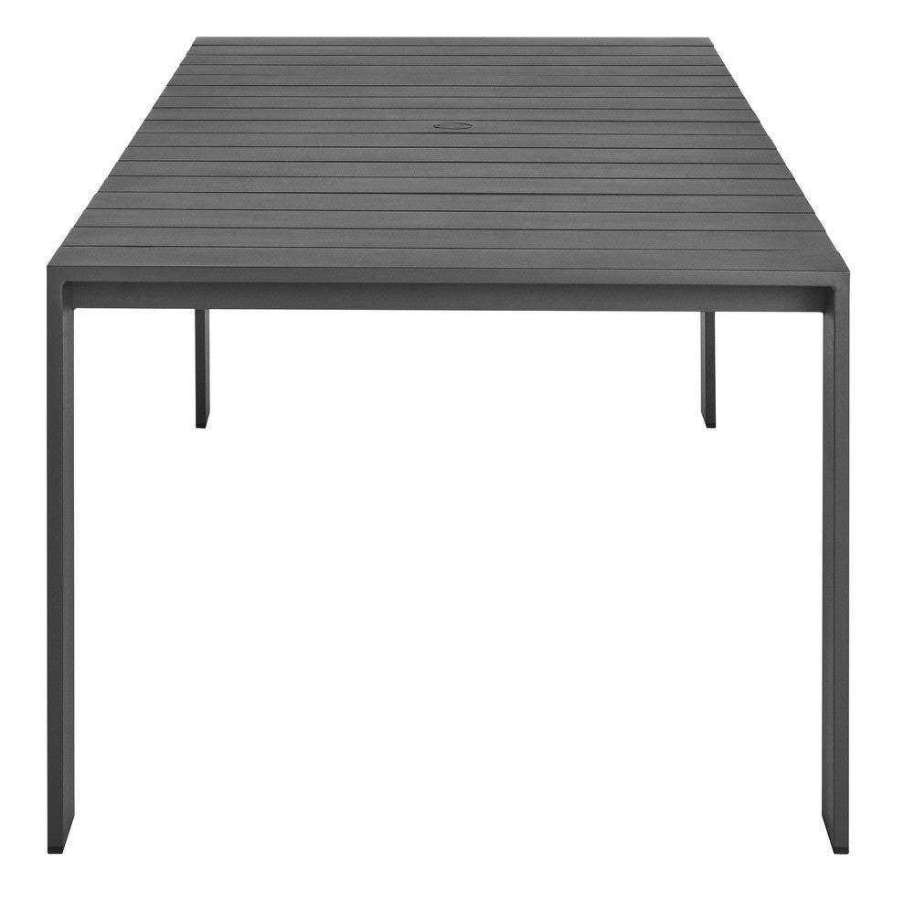 EEI-7054-GRY Tahoe Rectangular Outdoor Patio Aluminum Dining Table by Modway