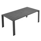 EEI-7054-GRY Tahoe Rectangular Outdoor Patio Aluminum Dining Table by Modway