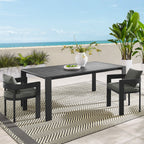 EEI-7054-GRY Tahoe Rectangular Outdoor Patio Aluminum Dining Table by Modway
