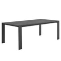 Modway EEI-7054-GRY Tahoe Rectangular Outdoor Patio Aluminum Dining Table Gray
